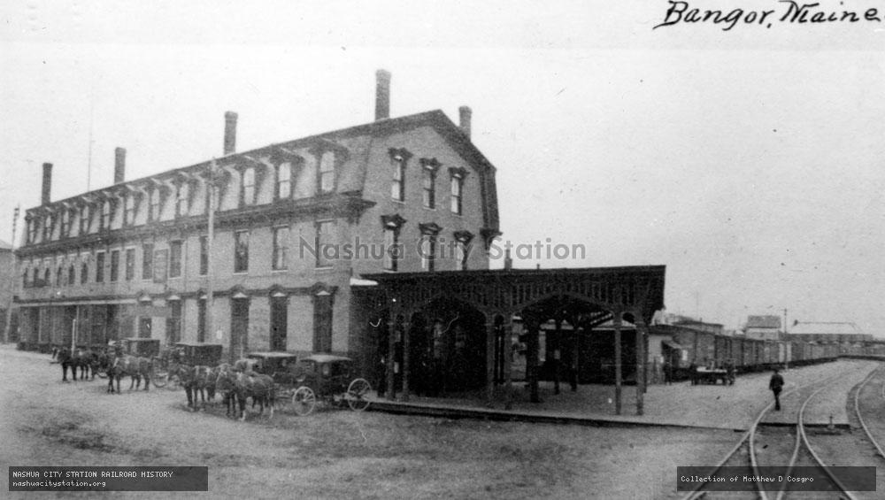 Postcard: Old Exchange Street Station, Bangor, Maine